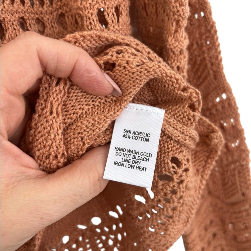 Lulu's Rust Crochet Knit Top - Picture 5 of 6